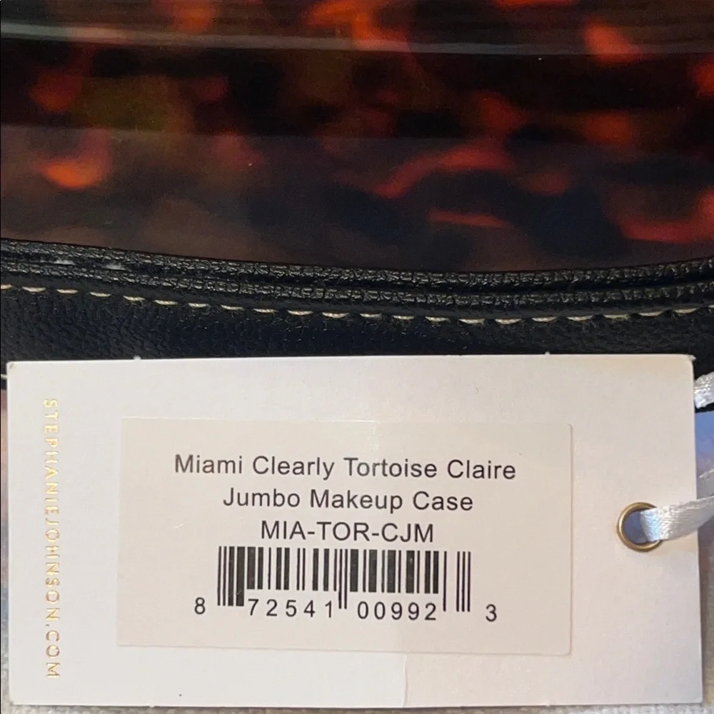 Stephanie Johnson Miami Clearly Tortoise Claire Jumbo Make-up Case-NWT